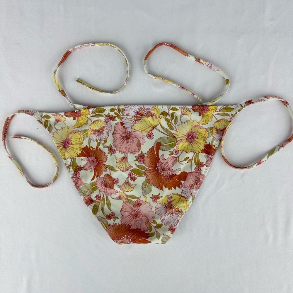 Shade & Shore Floral String Bikini Bottom - Picture 2 of 4